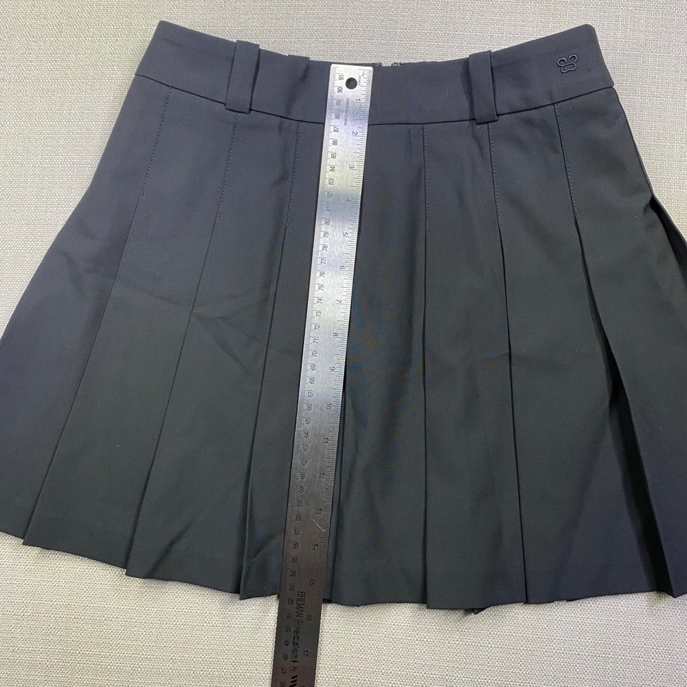 Aritzia Sunday Best Womens Olive Black Pleated Micro Mini Skirt Size 6 NWT - Picture 4 of 8